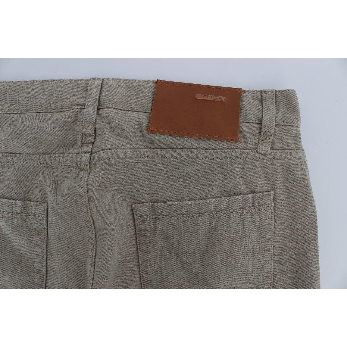 Acht Beige Cotton Patchwork Jeans SIG30450-1