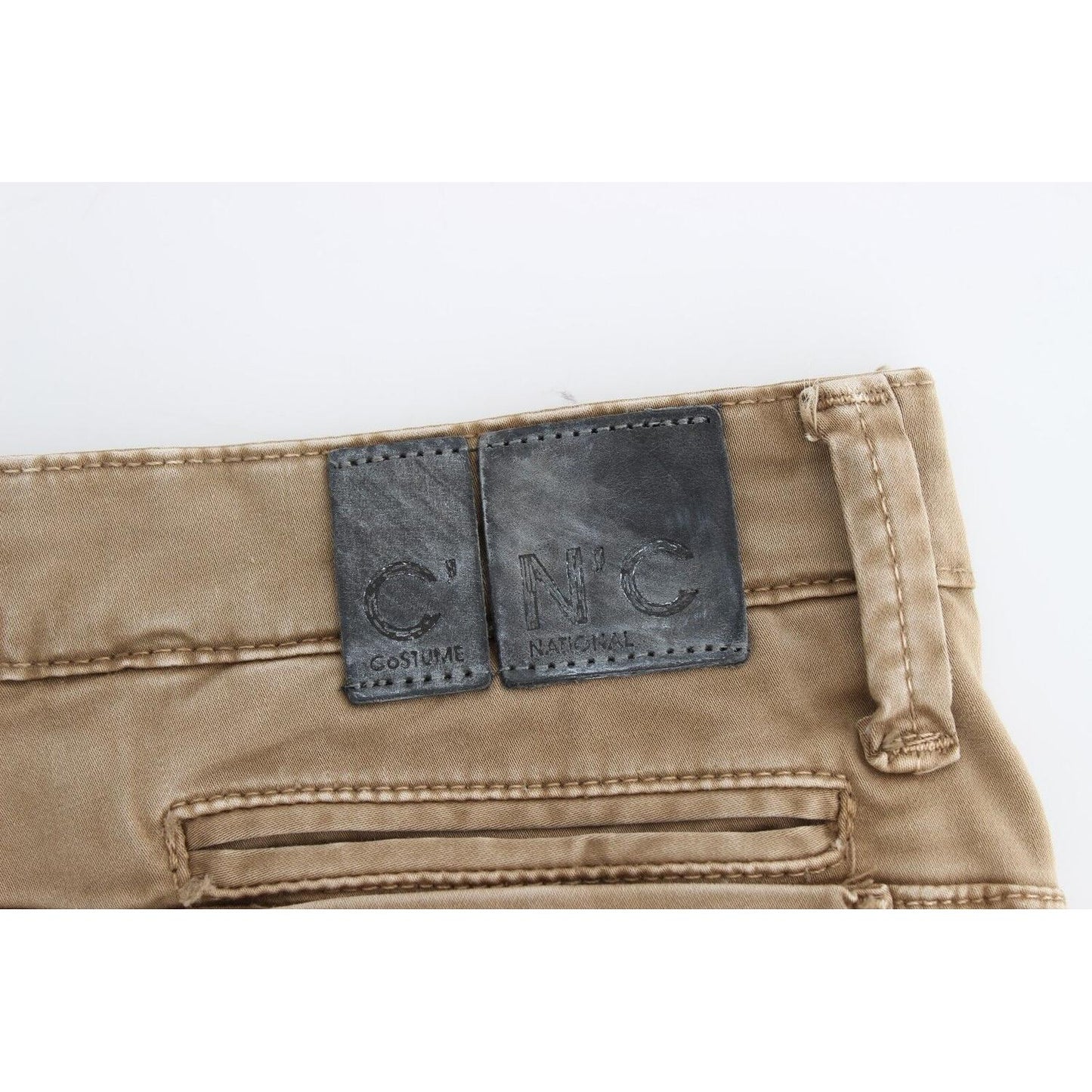 Costume National Beige Straight Leg Denim Pants Stretch Jeans SIG12464- 26