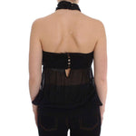 Exte Black Neck Wrap Top Blouse SIG30856-4