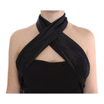 Exte Black Neck Wrap Top Blouse SIG30856-4