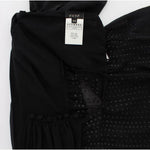 Exte Black Neck Wrap Top Blouse SIG30856-4