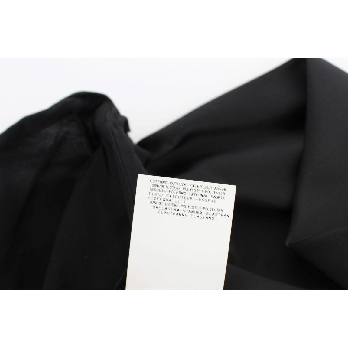 Exte Black Neck Wrap Top Blouse SIG30856-4