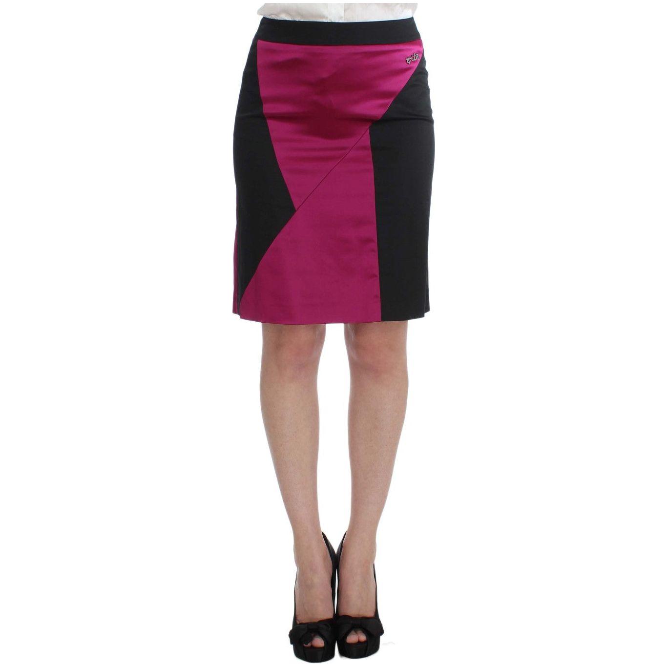 Exte Black Pink Two Piece Suit Skirt & Blazer SIG30858-2