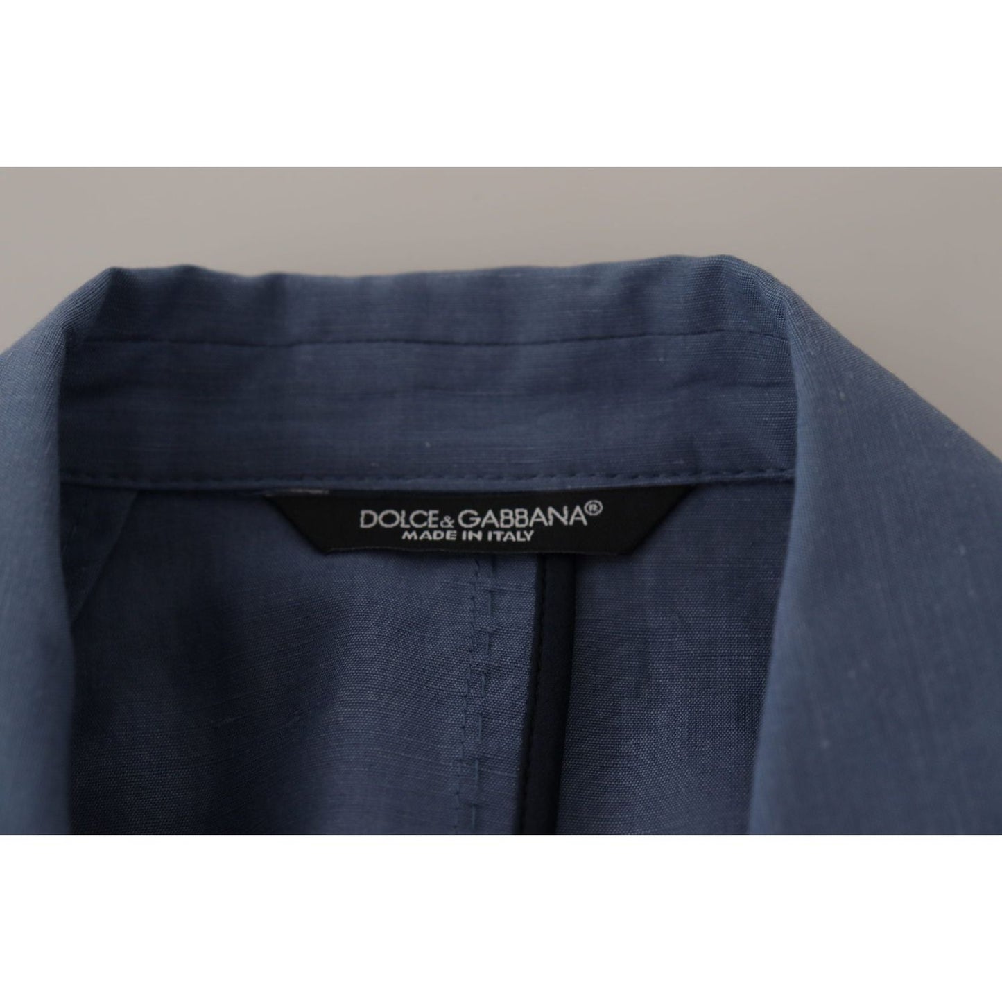 Dolce & Gabbana Blue Single Breasted Logo Blazer Jacket JKT3397- 48