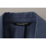 Dolce & Gabbana Blue Single Breasted Logo Blazer Jacket JKT3397- 48