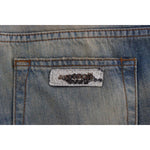 Cavalli Blue Wash Cotton Slim Fit Bootcut Jeans SIG32407-1