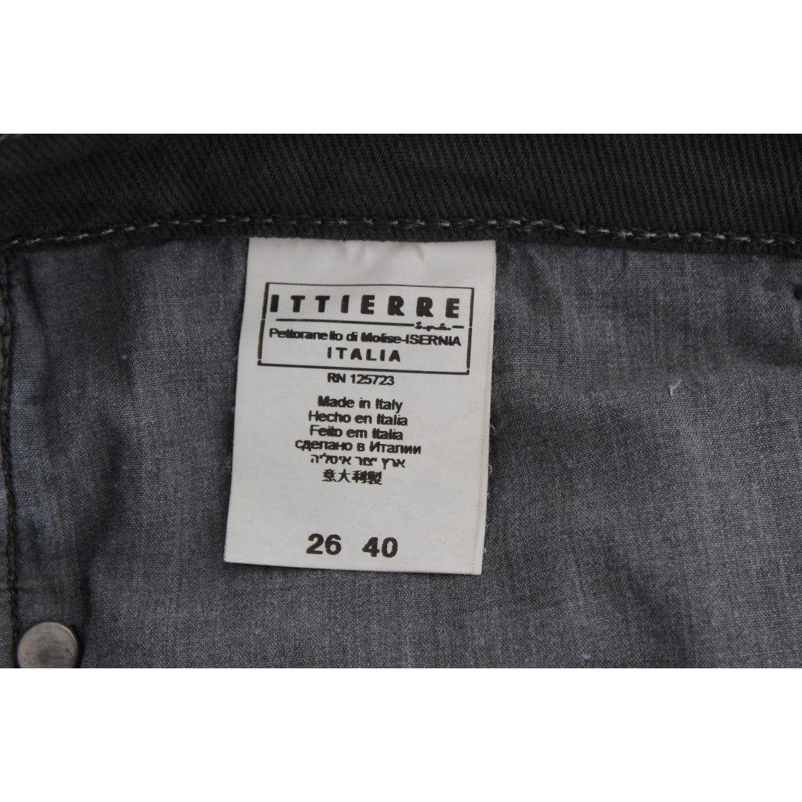 Costume National Green Cotton Blend Slim Fit Jeans SIG32577-1
