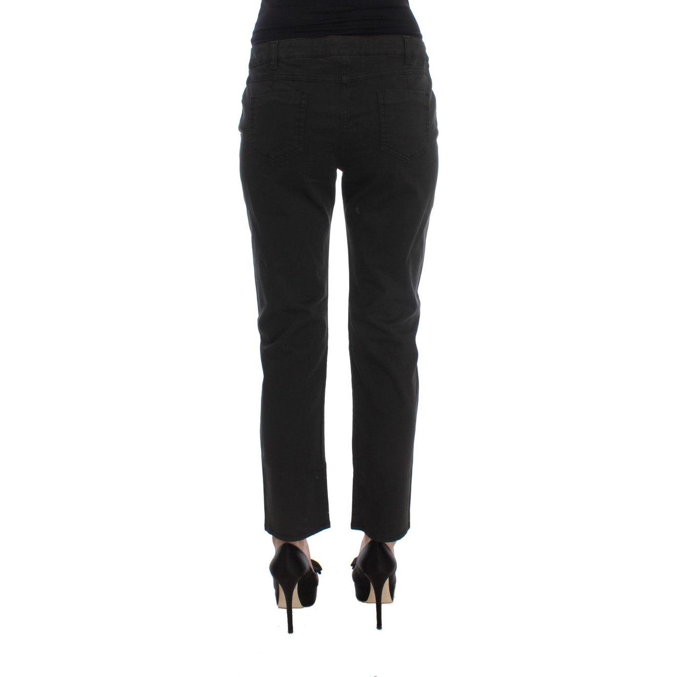 Costume National Black Cotton Capri Cropped Denim Jeans SIG32587-1