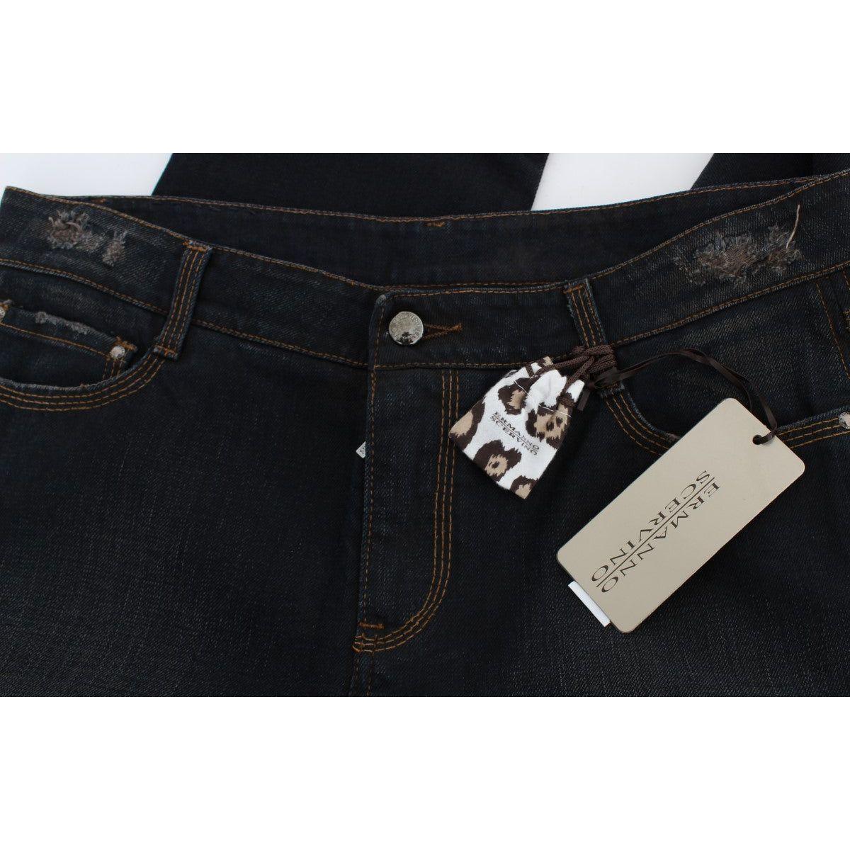 Ermanno Scervino Blue Wash Cotton Boyfriend Jeans SIG30276-4