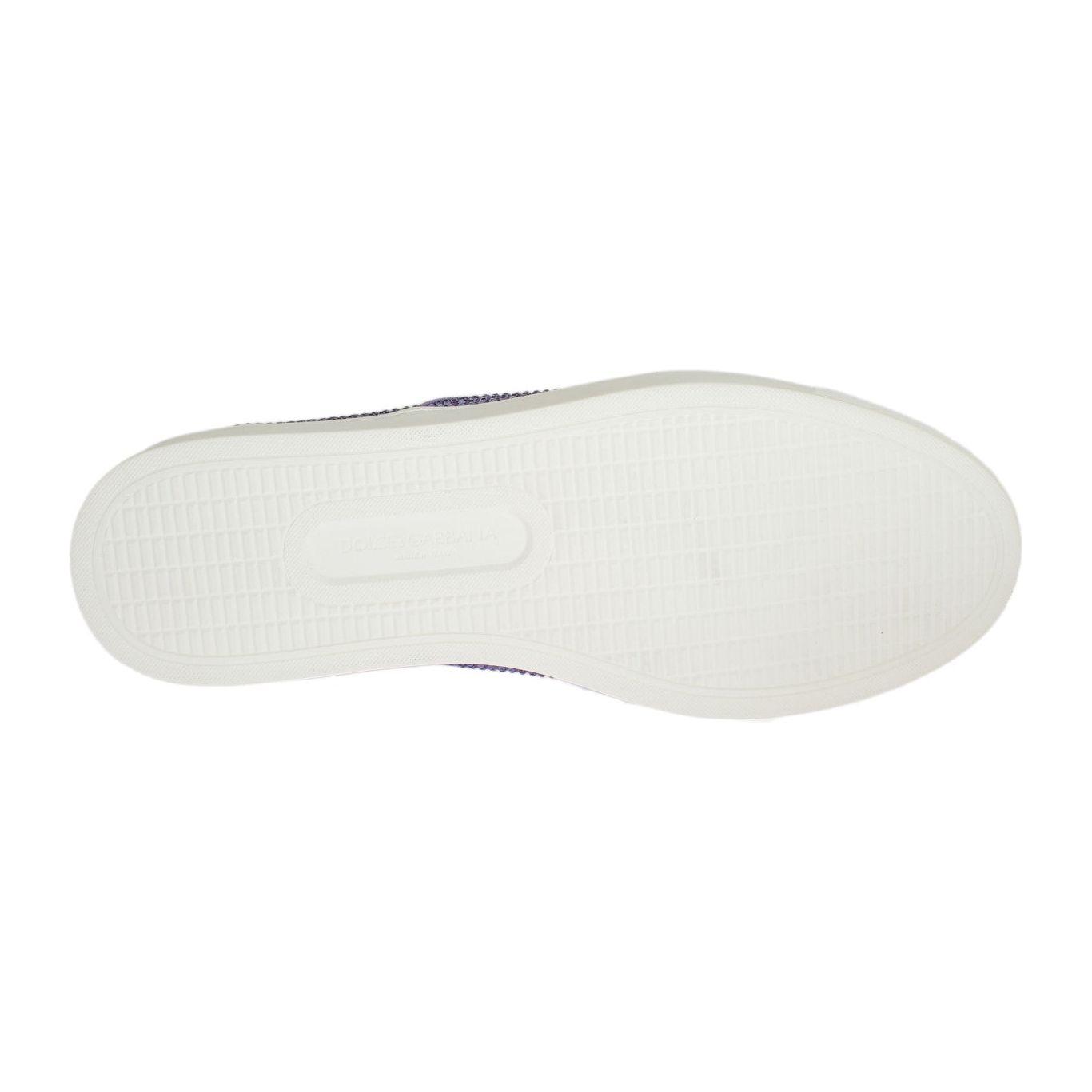 Dolce & Gabbana Purple Strass Canvas Logo Sneakers MV1093-44