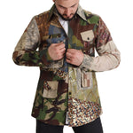 Dolce & Gabbana Multicolor Button Down Patchwork Shirt JKT3423- 42