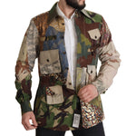 Dolce & Gabbana Multicolor Button Down Patchwork Shirt JKT3423- 42