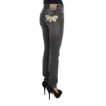 John Galliano Gray Wash Cotton Blend Slim Fit Stretch Jeans SIG30178-4