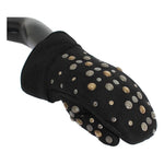 Dolce & Gabbana Gray Wool Shearling Studded Gloves LB133-1