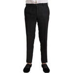 Dolce & Gabbana Black Brocade Formal 2 Piece MARTINI Suit KOS1994- 46