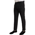 Dolce & Gabbana Black Brocade Formal 2 Piece MARTINI Suit KOS1994- 46