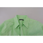 Dolce & Gabbana Mint Green Long Sleeves Button Down Shirt TSH7921- 42