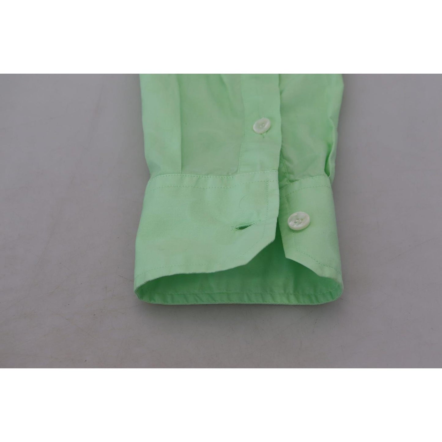 Dolce & Gabbana Mint Green Long Sleeves Button Down Shirt TSH7921- 42