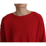 Dolce & Gabbana Red Wool Knit Round Neck Pullover Sweater TSH8061- 38