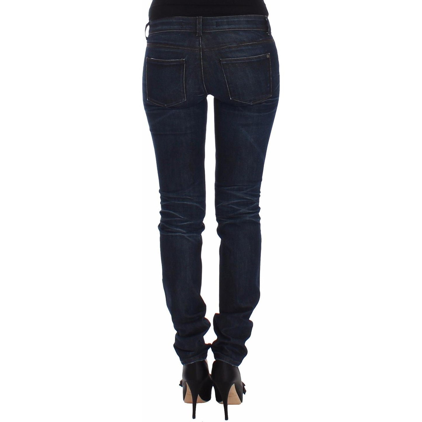 Ermanno Scervino Blue Slim Jeans Denim Pants Skinny Leg Stretch SIG12473-1