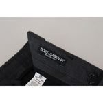 Dolce & Gabbana Gray Checked Cargo Trousers Stretch Pants PAN73255- 48