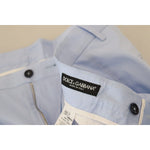 Dolce & Gabbana Blue Cotton Stretch Trousers Chinos Pants PAN73257- 44