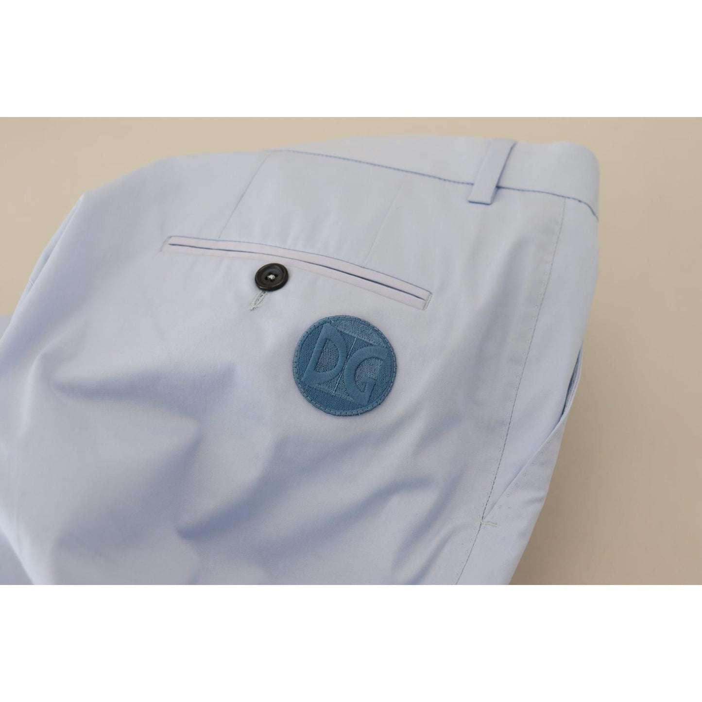 Dolce & Gabbana Blue Cotton Stretch Trousers Chinos Pants PAN73257- 44