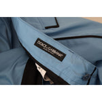 Dolce & Gabbana Blue Cotton Silk Trousers Chinos Pants PAN73259- 26
