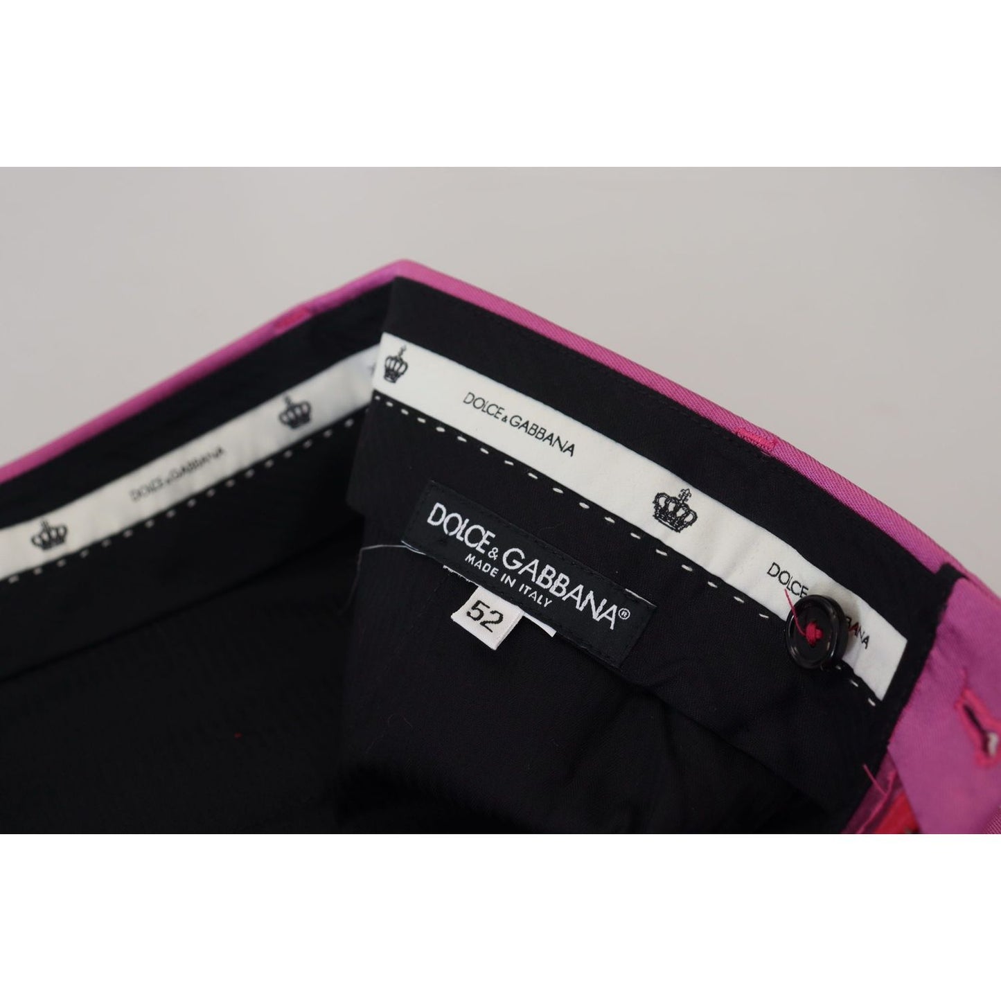 Dolce & Gabbana Pink Silk Slim Trousers Dress Formal Pants PAN73304- 46