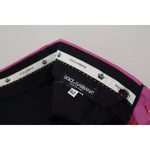 Dolce & Gabbana Pink Silk Slim Trousers Dress Formal Pants PAN73304- 46