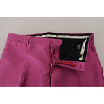 Dolce & Gabbana Pink Silk Slim Trousers Dress Formal Pants PAN73304- 46