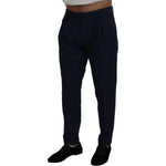 Dolce & Gabbana Blue Cotton Slim Trousers Chinos Pants PAN73339- 46