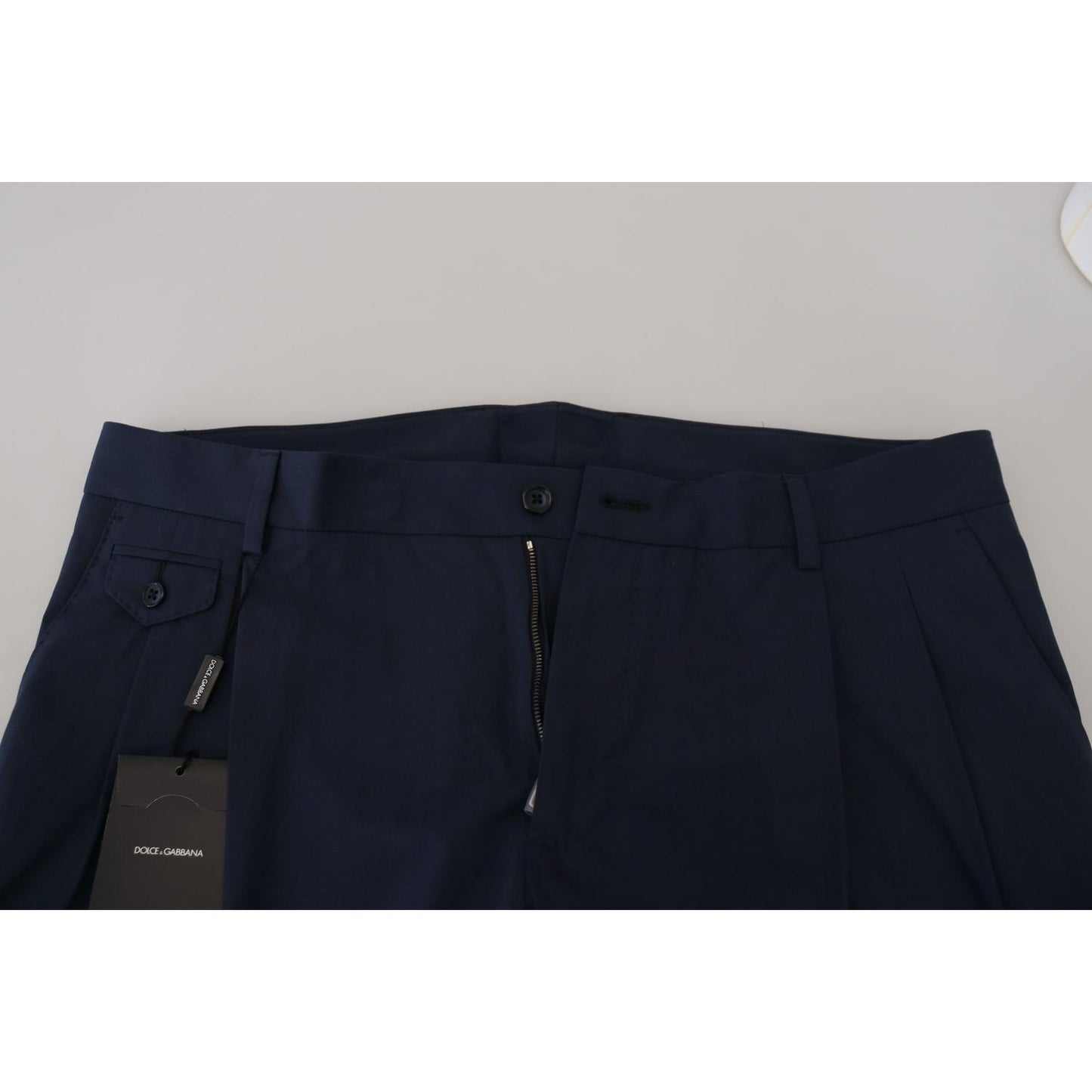 Dolce & Gabbana Blue Cotton Slim Trousers Chinos Pants PAN73339- 46