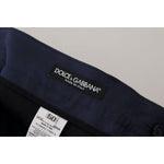 Dolce & Gabbana Blue Cotton Slim Trousers Chinos Pants PAN73339- 46