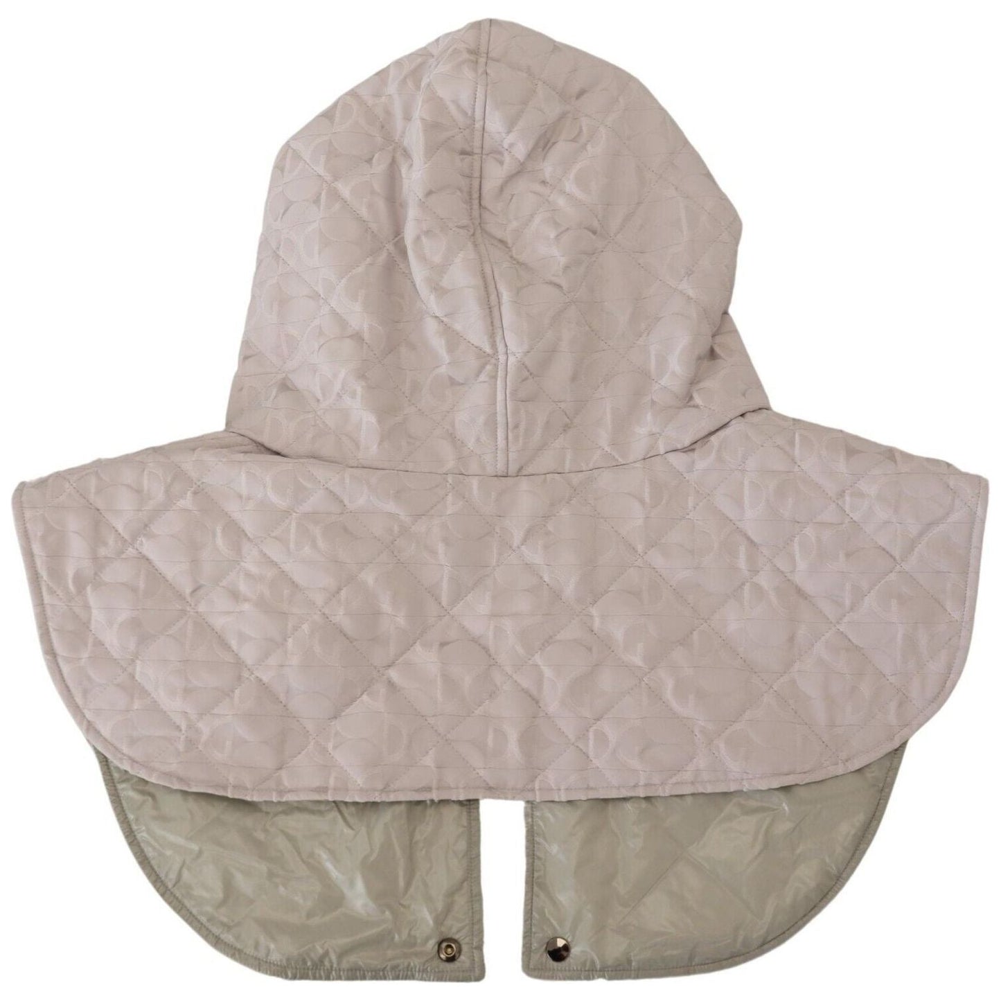 Dolce & Gabbana White Quilted Whole Head Wrap One Size Nylon Hat HAT9385