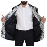 Dolce & Gabbana Black Sequined Cow Pattern Nylon Blazer JKT3432 - 48