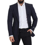 Dolce & Gabbana Dark Blue Stripe Wool Single Breasted Blazer JKT3455 - 48