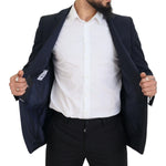 Dolce & Gabbana Dark Blue Wool Single Breasted MARTINI Blazer JKT3453 - 48