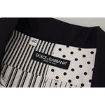 Dolce & Gabbana White Black Patterned Button Down Shirt TSH83177 - 40