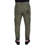 Dolce & Gabbana Green Striped Cargo Zipper Leg Men Trouser Pants PAN74247 - 48