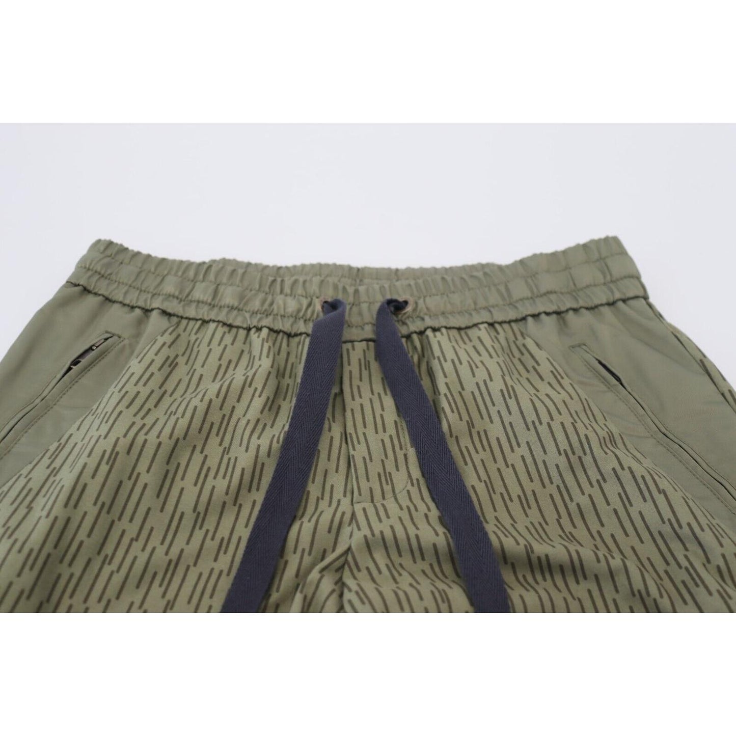 Dolce & Gabbana Green Striped Cargo Zipper Leg Men Trouser Pants PAN74247 - 48