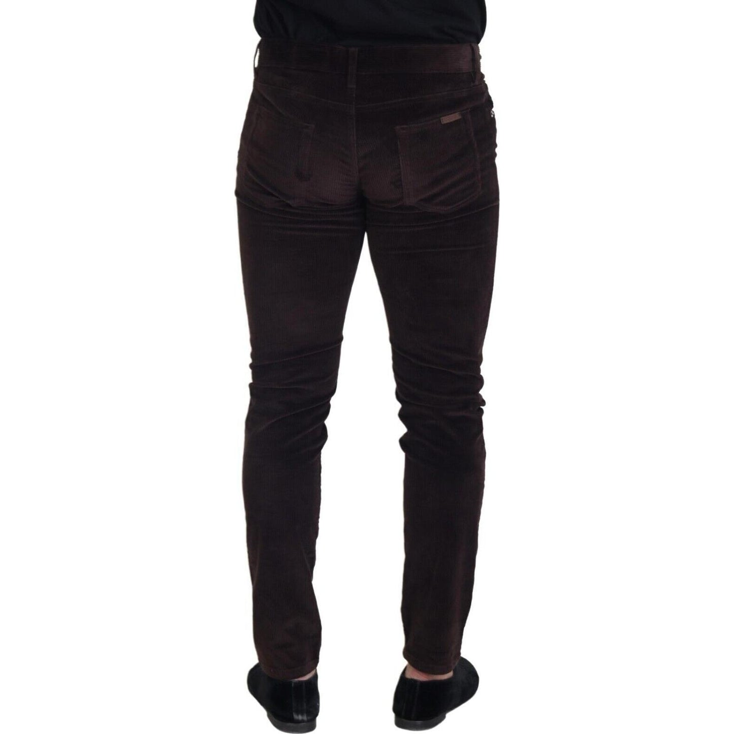 Dolce & Gabbana Brown Corduroy Men Casual Trouser Pants PAN74256 - 50