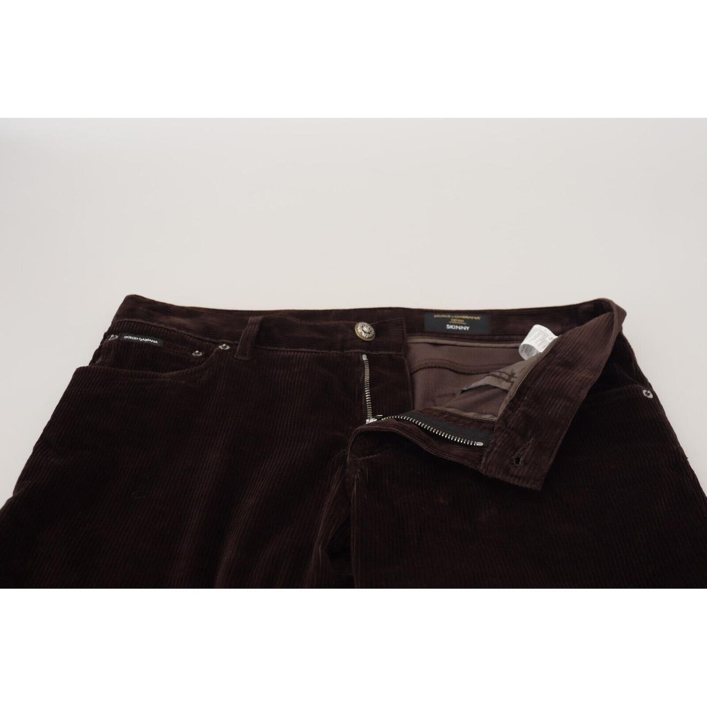 Dolce & Gabbana Brown Corduroy Men Casual Trouser Pants PAN74256 - 50