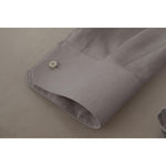 Dolce & Gabbana Gray Linen Long Sleeves Formal GOLD Shirt TSH7992- 43