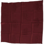 Dolce & Gabbana Maroon Silk Crown Square Wrap Handkerchief Scarf MS6179