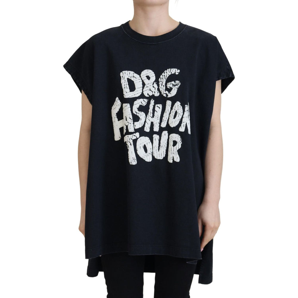 Dolce & Gabbana Black D&G Fashion Round Neck Cotton T-shirt TSH83255 - 40