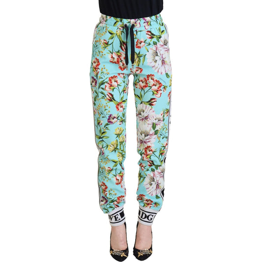 Dolce & Gabbana Multicolor Floral Sweatpants Pants