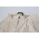 Dolce & Gabbana Beige High Waist Women Pants PAN73088 - 36