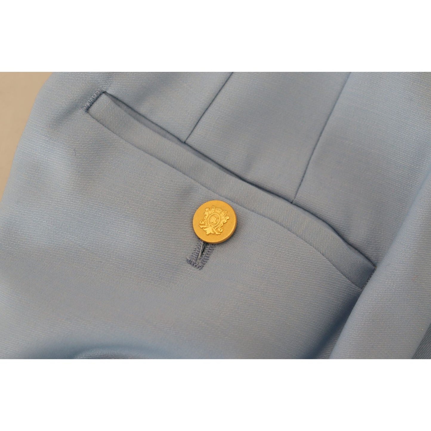 Dolce & Gabbana Light Blue Button Wide Leg Pants PAN74196 - 40