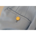 Dolce & Gabbana Light Blue Button Wide Leg Pants PAN74196 - 40